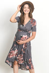 Floral High Low Dress - Yo Mama Maternity