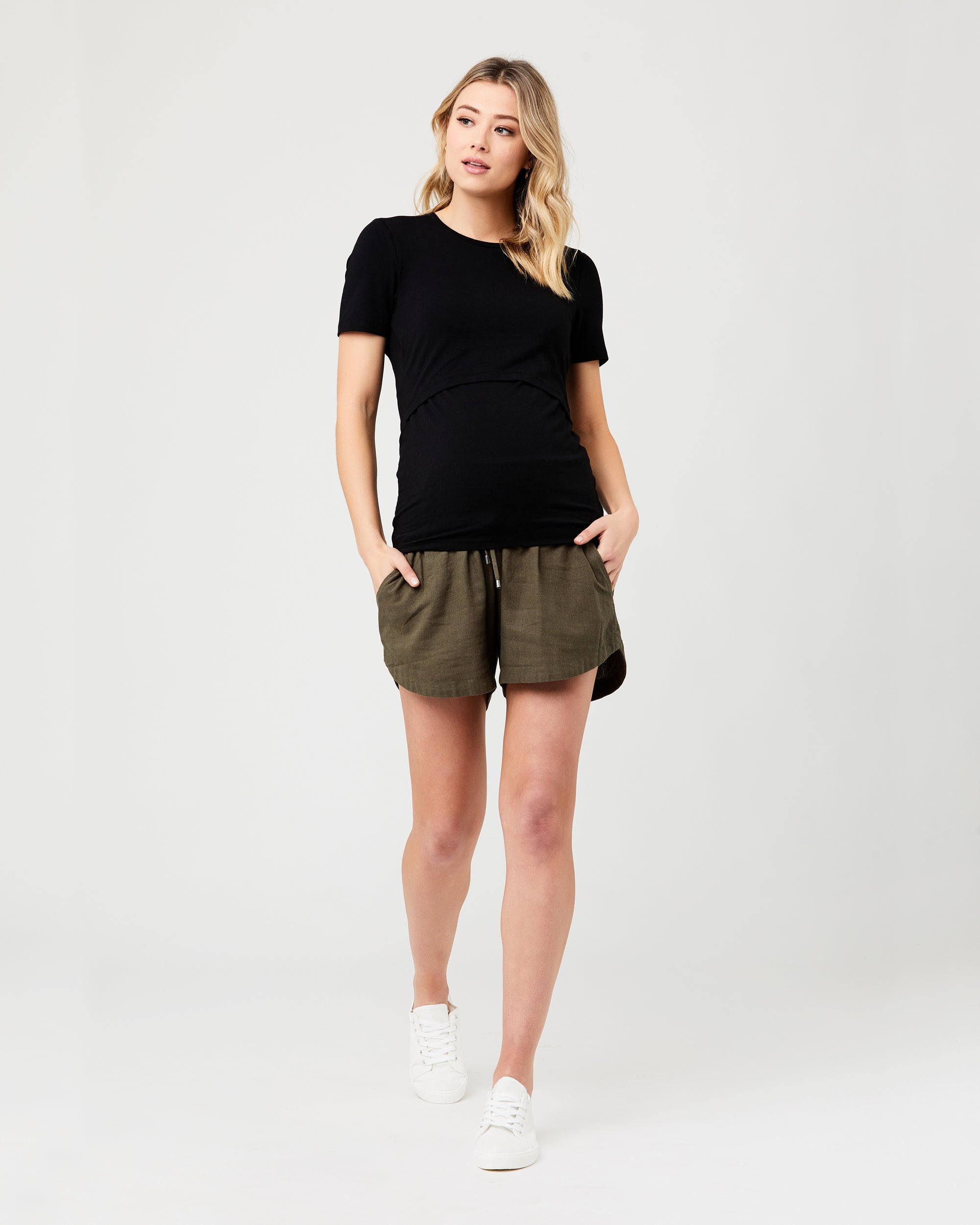 Byron Shirred Short - Yo Mama Maternity