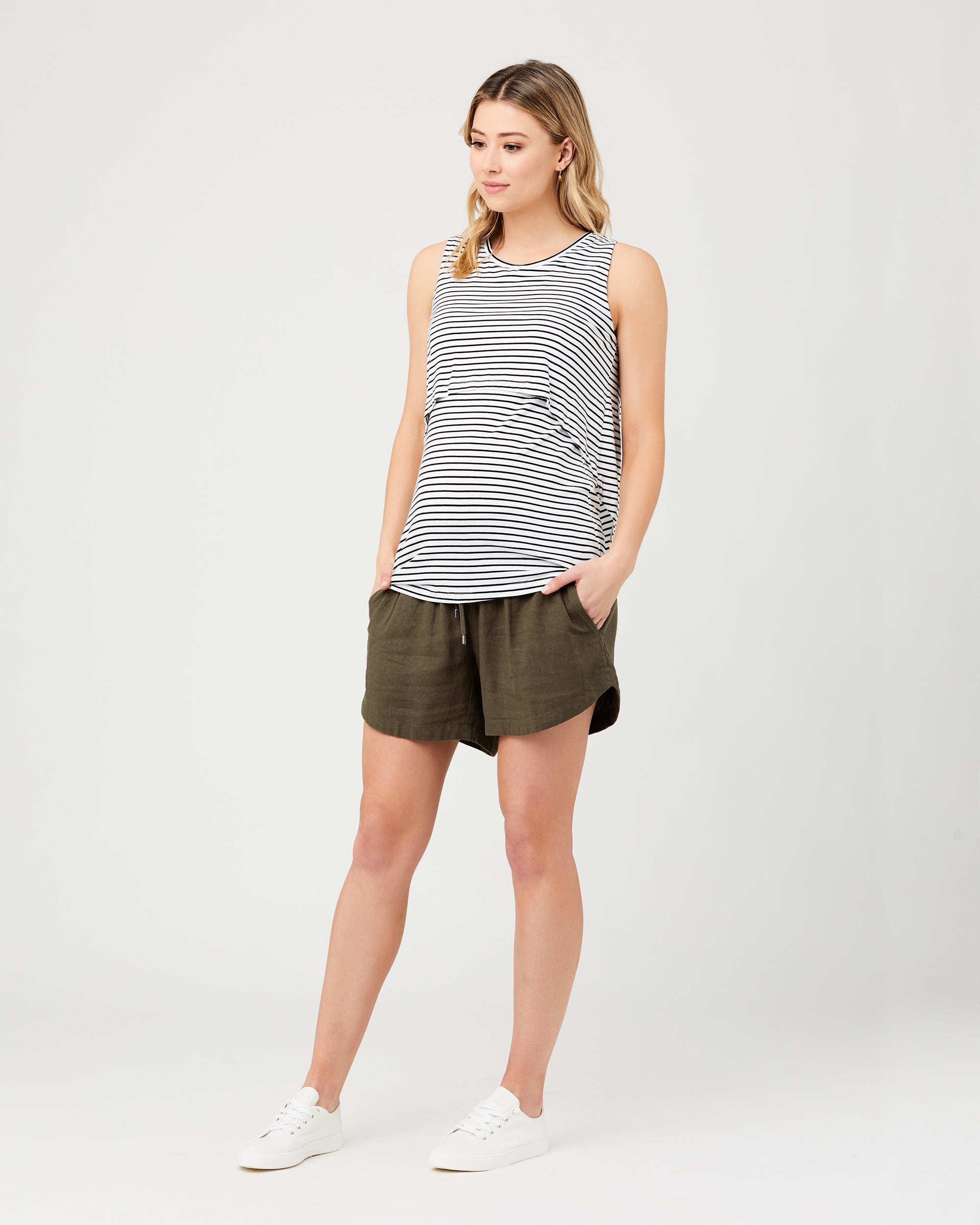 Byron Shirred Short - Yo Mama Maternity