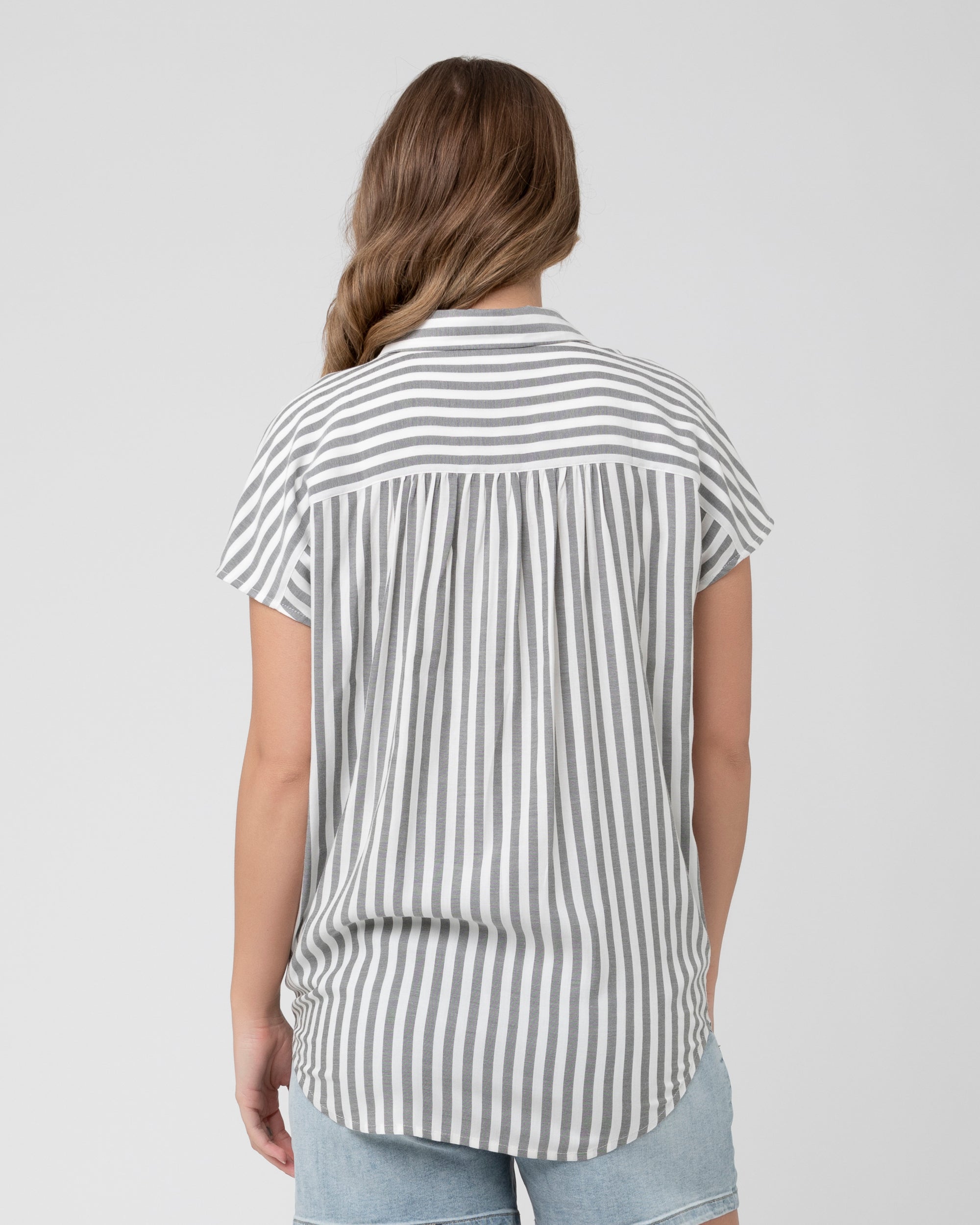 Ada Relaxed Button Down - Yo Mama Maternity