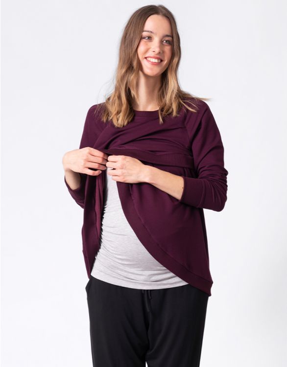 Crossover Maternity/Nursing Sweater - Clothing