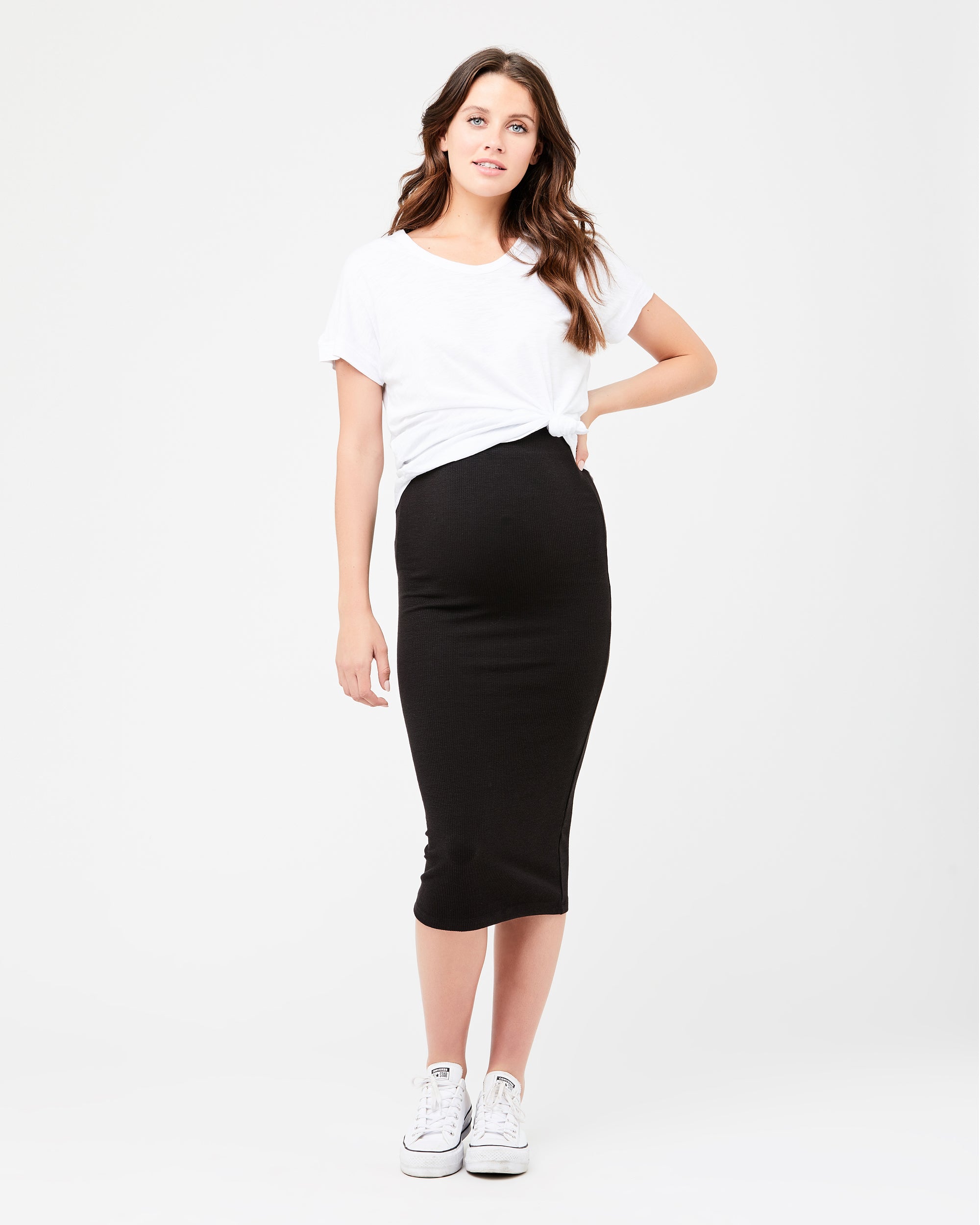 Ribbed Knit Pencil Skirt - Nursing & Maternity Clothes