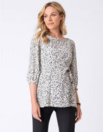 Front Tuck Printed Blouse - Yo Mama Maternity