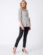 Front Tuck Printed Blouse - Yo Mama Maternity