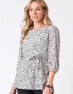 Front Tuck Printed Blouse - Yo Mama Maternity