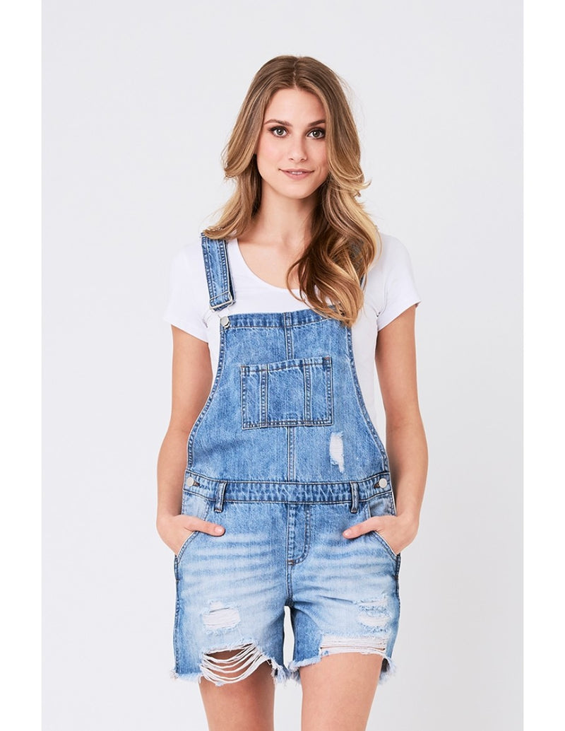 Denim Short Overalls – Yo Mama Maternity