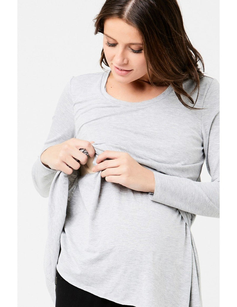 Raw Edge Nursing Tee - Nursing & Maternity Clothes